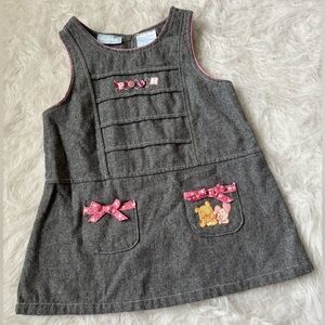 Disney Gray Dress with Pink Pooh Accents